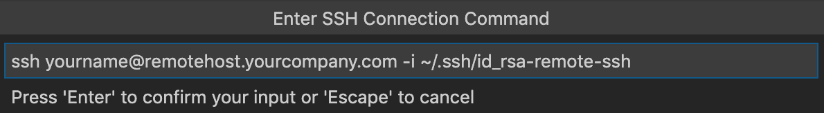 VSCode 输入 SSH 连接命令