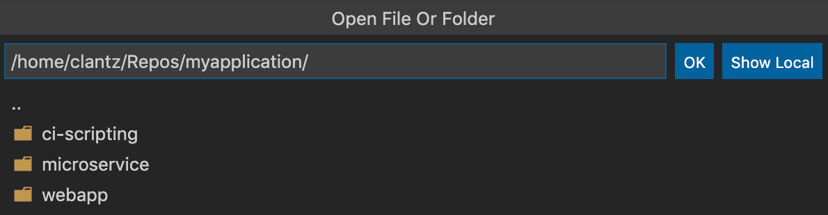 VSCode 打开服务器目录